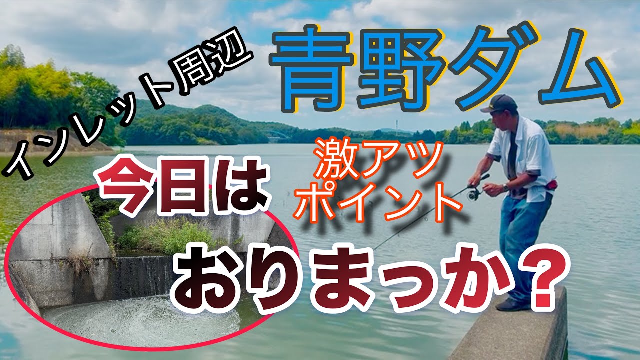 青野ダム【ブラックバス釣り】激アツポイント⁉︎ 今日は、おりまっか？暑過ぎ〜ww