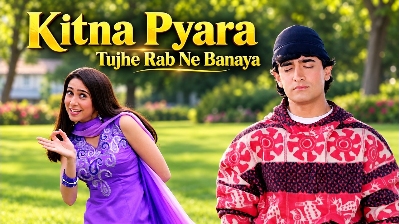 Kitna Pyara Tujhe Rab Ne Banaya Ji Kare Dekhta Rahun - Alka Yagnik & Udit Narayan | Raja Hindustani 