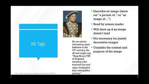 Accessibility - Alt Tags