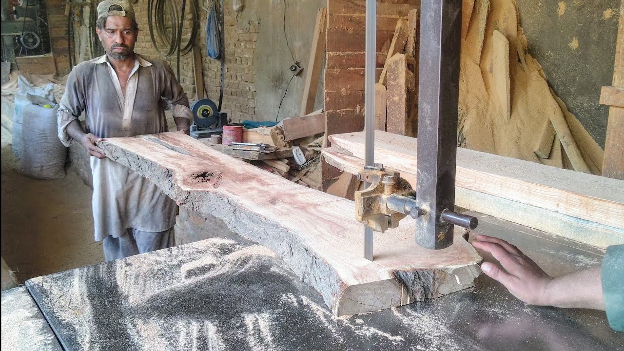 Sawing Lumber Process | Wood Cutting machine - YouTube