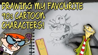 SKETCHING MY FAVOURITE 90s CARTOON CHARACTERS!