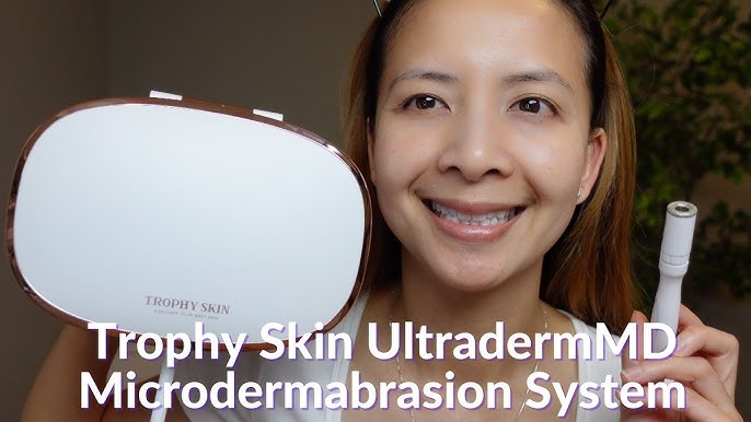 Trophy Skin UltradermMD - 3 in 1 Home Spa Microdermabrasion - Deep Skin  Exfoliator Machine with Real Diamond and Pore Extractor Tips - Rejuvenate  Face Skin and Even Out Skin Tone - White