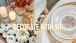 FALL DECORATE WITH ME PART 2! | VINTAGE COTTAGE FALL KITCHEN DECOR 2022