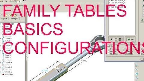 E16 Pro/Engineer Wildfire 4.0 Family Tables - Design Table