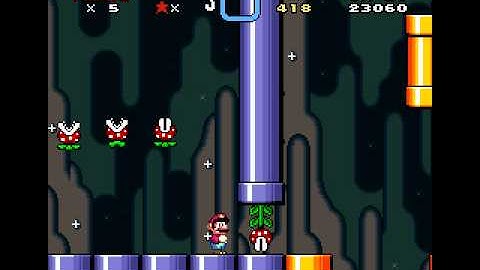 Super Mario World Custom Level: The Cave of Pipes