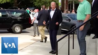Biden Jumps to Show He’s OK After Fall from Bike
