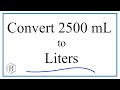 Milliliters to Liters Conversion Concepts