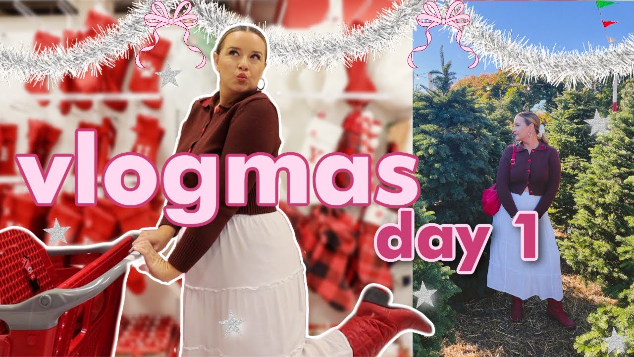 HAPPY VLOGMAS!!! target decor shopping, getting our tree, decorate with me! | vlogmas 1