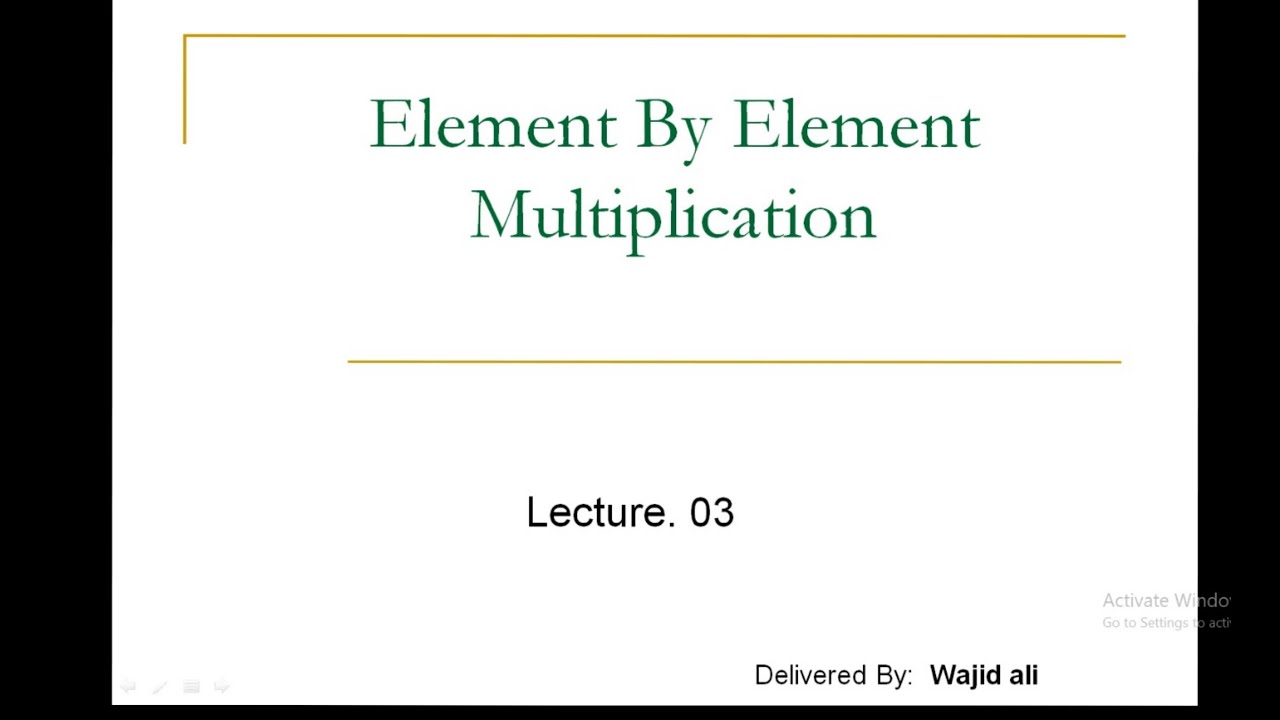 MATLAB Element By Element Multiplication,Division, Exponents - YouTube