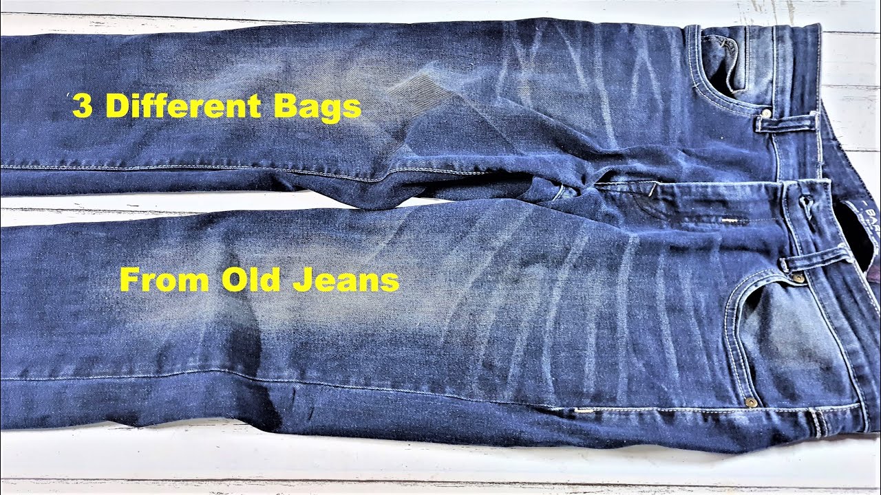 3 Easy Hand Bag From Old Jeans You Can Do At Home | Old Cloth Reuse ...