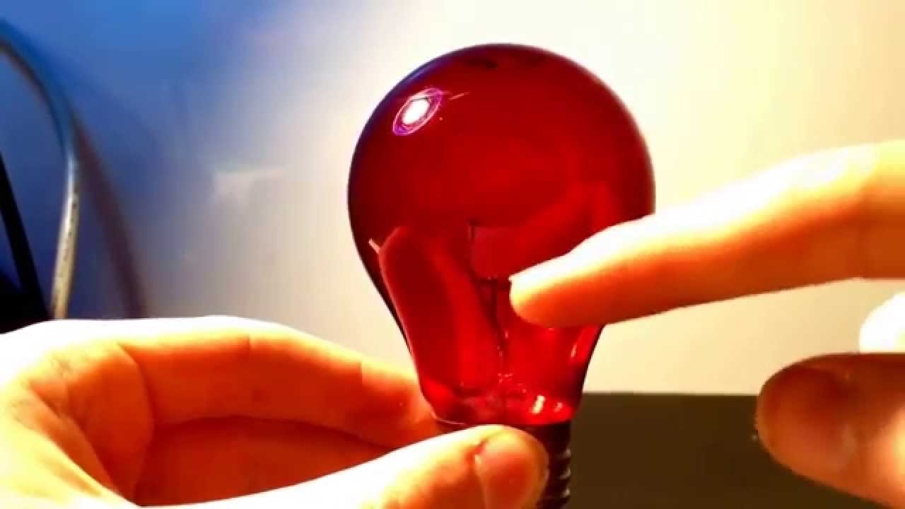 Sylvania 25 watt clear red incandescent light bulb YouTube