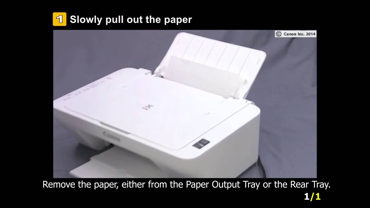 digital marketing PIXMA MG2924: Removing a jammed paper: paper can be seen