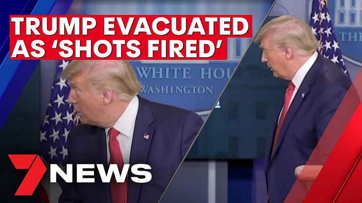 Donald Trump rushed from White House coronavirus briefing as 'shots fired' | 7NEWS