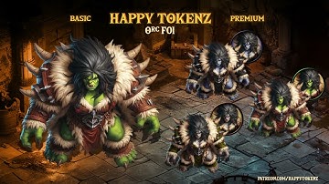 Orc F01 - Animated Token for Foundry VTT, Roll20, Fantasy Grounds, D&D, Pathfinder RPG