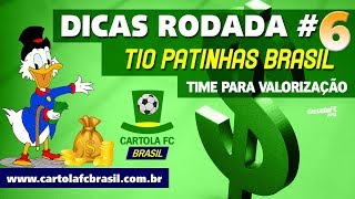 Dicas para VALORIZAR e PONTUAR BEM na 6ª rodada do Cartola FC 2018 para - Tio Patinhas Brasil #6 Dicas para VALORIZAR e PONTUAR BEM na 6ª rodada do Cartola FC 2018 para - Tio Patinhas Brasil #6