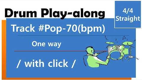 Drum Play-along ( Drumless ) / #Pop 70bpm / with click /