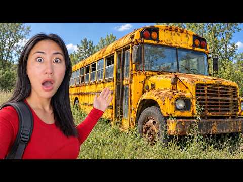 EXPLORING A HAUNTED ABANDONED SCHOOL BUS!!