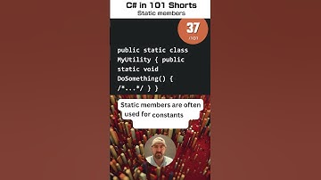 C# Static members - C# for .NET in 101 Shorts - 37 /101