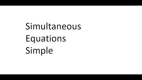 Simultaneous Equations with the substitution method