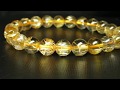 天然石の王様！タイチンルチルクォーツブレスレット　金針水晶数珠　８mm　２１ｇ　現品一点物　ＴＴＲ３