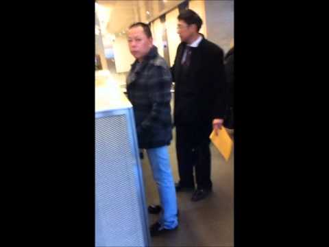 民运领袖王军涛带领中国民主党在叙利亚驻联合国使团进行抗议
