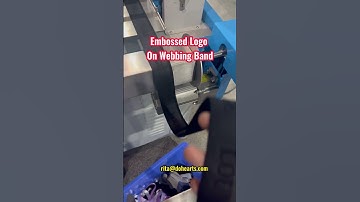 logo embossed on webbing elastic band,automatic embossing machine to make continuous logo for elasic