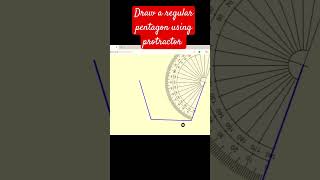 Draw a regular pentagon using protractor  #viralvideo