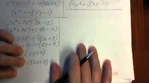Factoring 3 and 4 term polynomials by grouping
