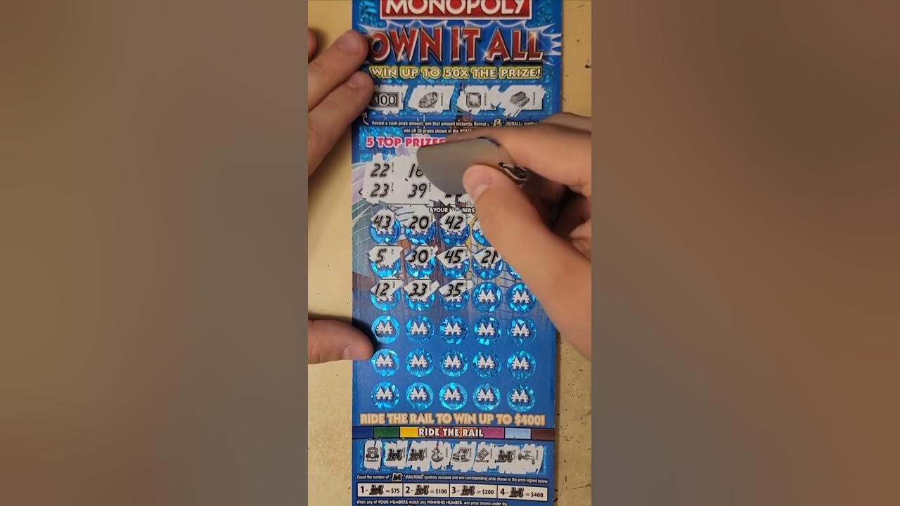 Monopoly own it all 50 ticket big winner pa lottery scratch 