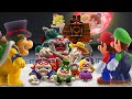 Super Mario Odyssey - Mario & Luigi & Bowser Fight 18 Broodals At Once (Comparison)