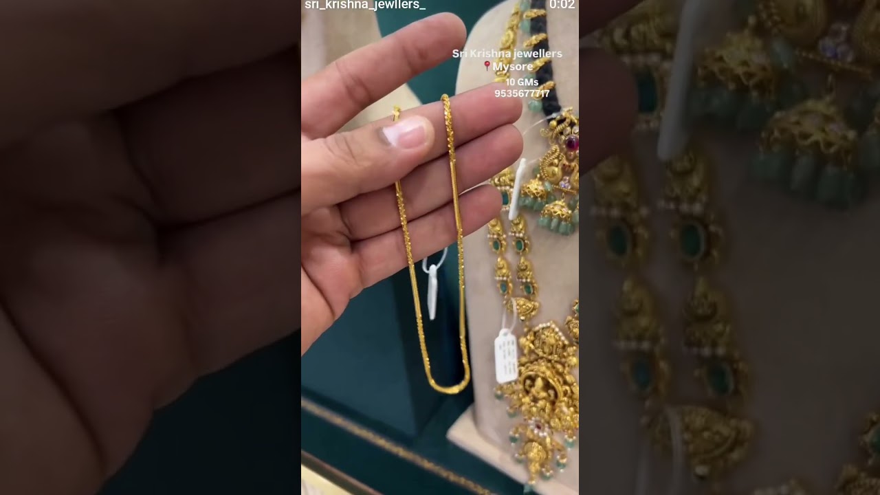 Light weight unisex gold short chain for dailywear 