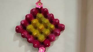 craft with egg tray #simple #easycraft #simple and easy craft#wallhanging