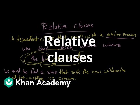 Relative clauses | Syntax | Khan Academy