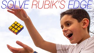 How to SOLVE the RUBIK'S EDGE!! A Super Easy Rubik's How-to for Kids!