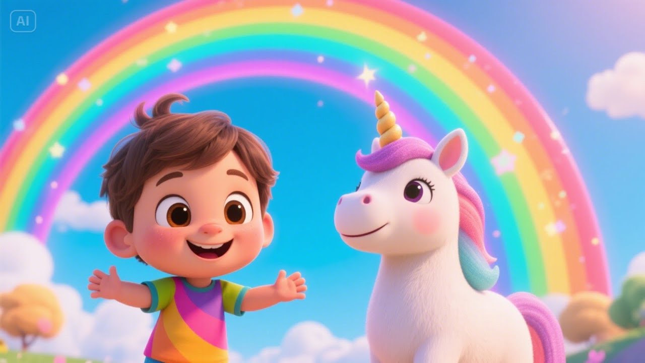 Baby Unicorn’s Rainbow Adventure | Magical Song for Kids | Fun Rainbow Rhyme