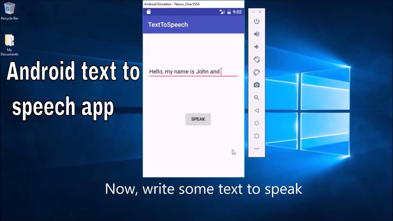 text to speech app in android studio