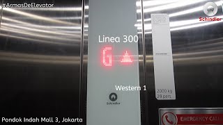 Schindler 5500 service elevator at Pondok Indah Mall 3 (Western 1), Jakarta