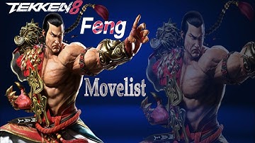 Tekken-8 Feng Wei Movelist & Frame Data 1080p60fps