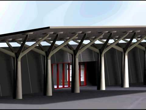 Animatie Stationsluifel Hengelo in Solid Edge