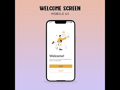 Mobile App Welcome Screen UI Design - Figma