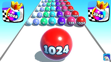 TikTok Gameplay Video 2023 - Satisfying Mobile Game Max Levels: Ball Run 2048, Marble Run 3D New