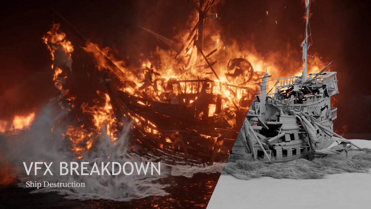 VFX Showreel – Burning Ship FX | Houdini Nuke Breakdown - YouTube