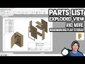 CABINET Exploded View, Open Door View, and Material Cut List!  (Fusion 360 Woodworking Tutorial)