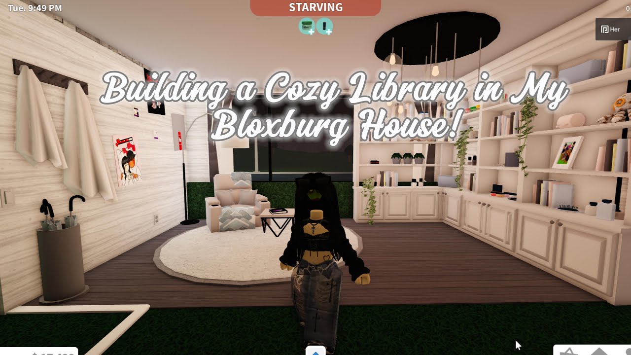 Building a Cozy Library in My Bloxburg House! #roblox #bloxburg # ...