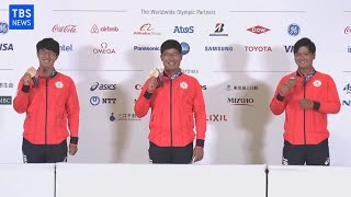 【LIVE】アーチェリー男子団体で銅メダルを獲得した河田、古川、武藤の３選手会見（2021年7月27日）