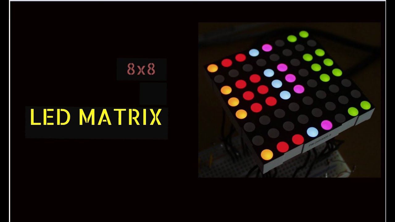 Working of 8x8 LED Matrix. - YouTube