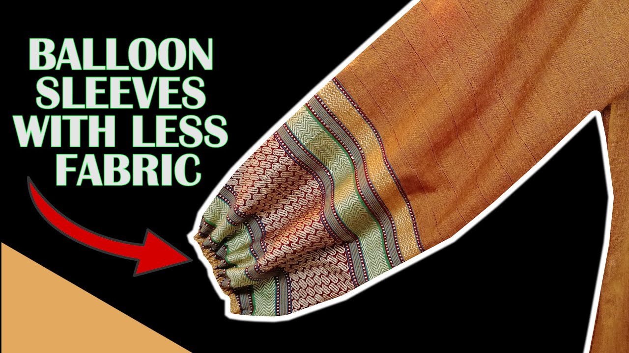 SLEEVE cutting ideas with LESS CLOTH BALLOON SLEEVE cutting and