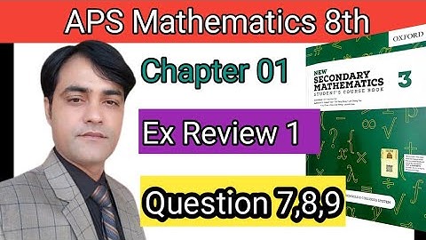 Review Exercise 1  Question NO 7,8,9 I Maths 8thI New Secondary Mathematics Book 3 II Loss/Profit