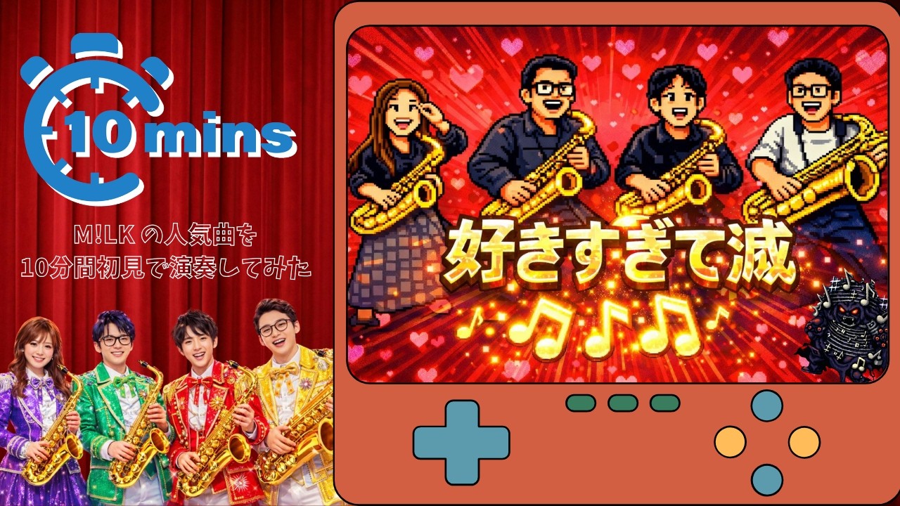 好きすぎて滅【サックス四重奏】M!LKのリリース日にサックスで10分初見演奏してみた