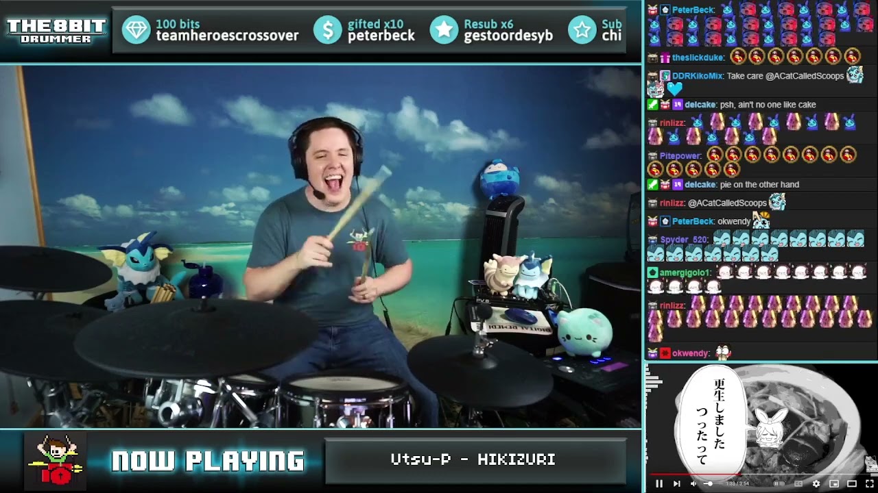 The8BitDrummer plays HIKIZURI by Utsu-P feat. Kagamine Rin